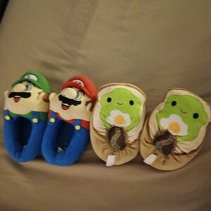 Kids Plush Character Footies - Blue, Red & Green Options